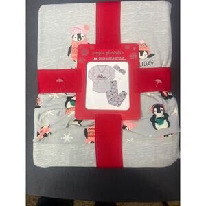 NWT Womens Simple Pleasures Cozy And Warm Sleepwear Pajama Set With Headband Med
